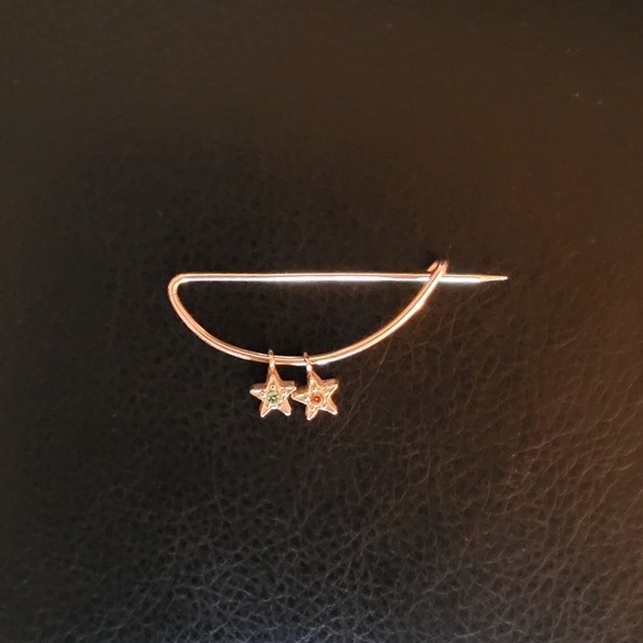 VINTAGE GOLD TONE MOTHER AND GRANDMOTHER STAR BIRTHSTONE BROOCH/PIN ☆☆3for$30☆☆ - Picture 1 of 9